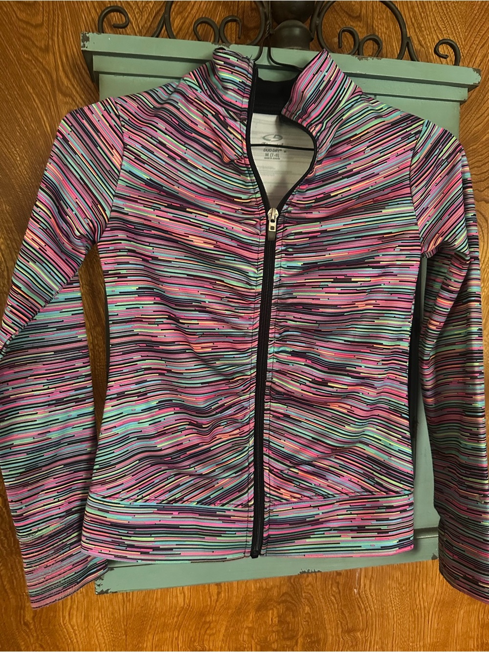 Champion Women's Multicolor Striped Zip Bomber Jacket - Pink, Mint, Purple